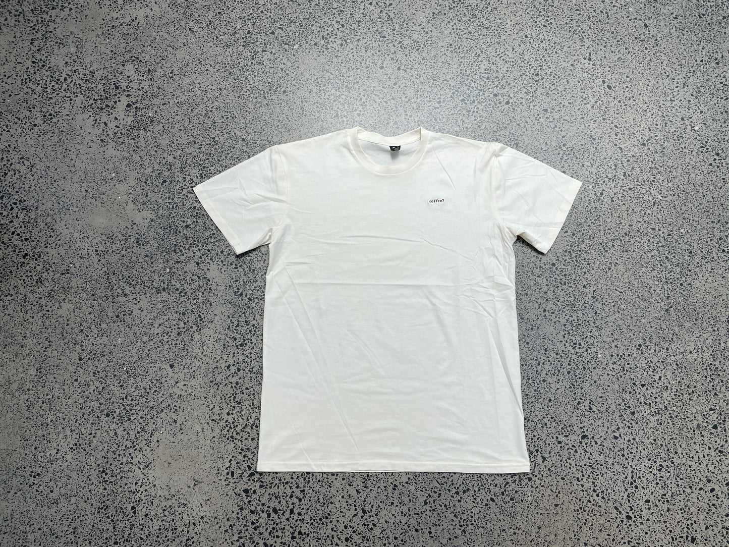 coffee? embroidered tee (crema)