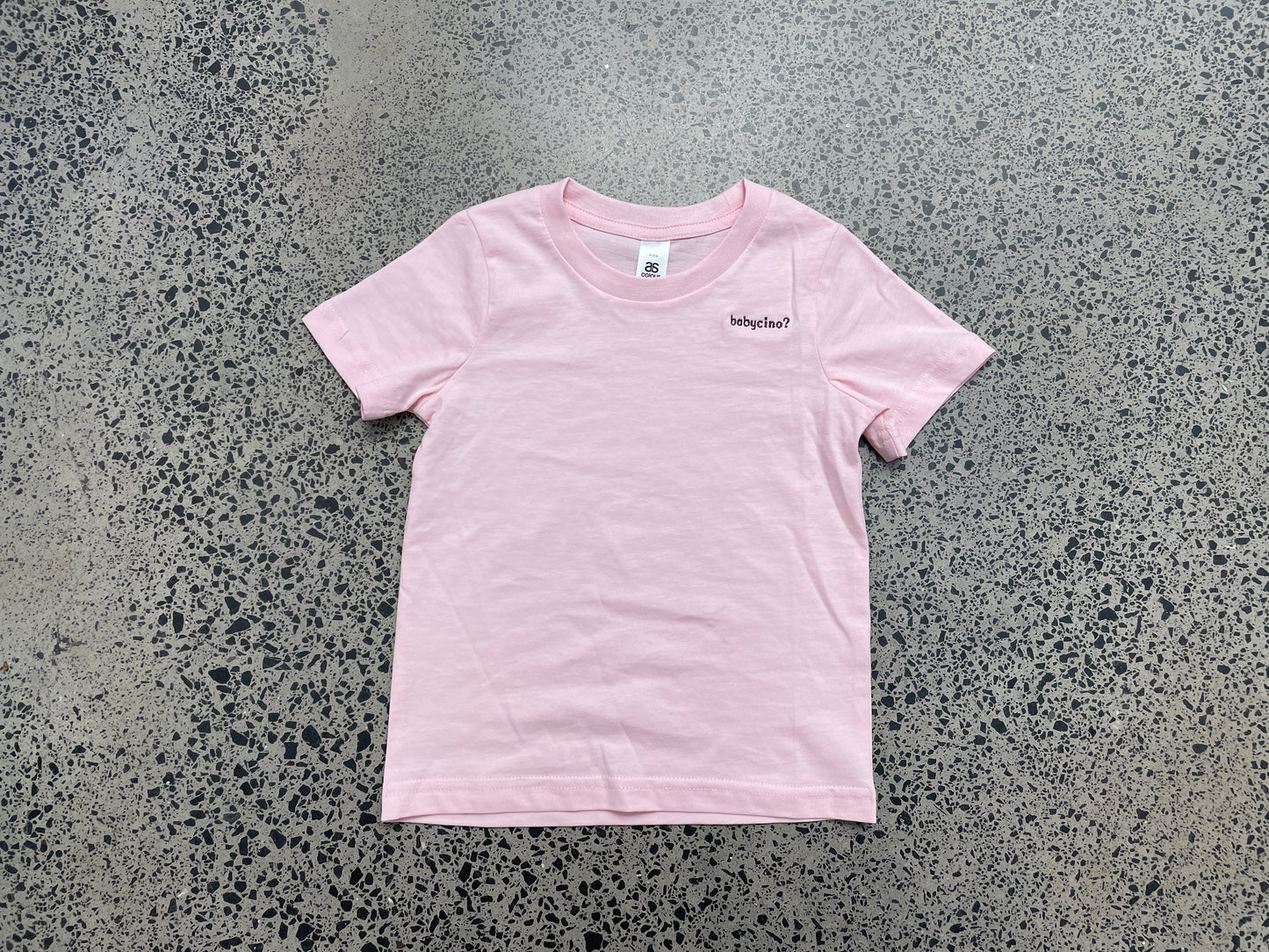 babycino? kids embroidered tee (pink)