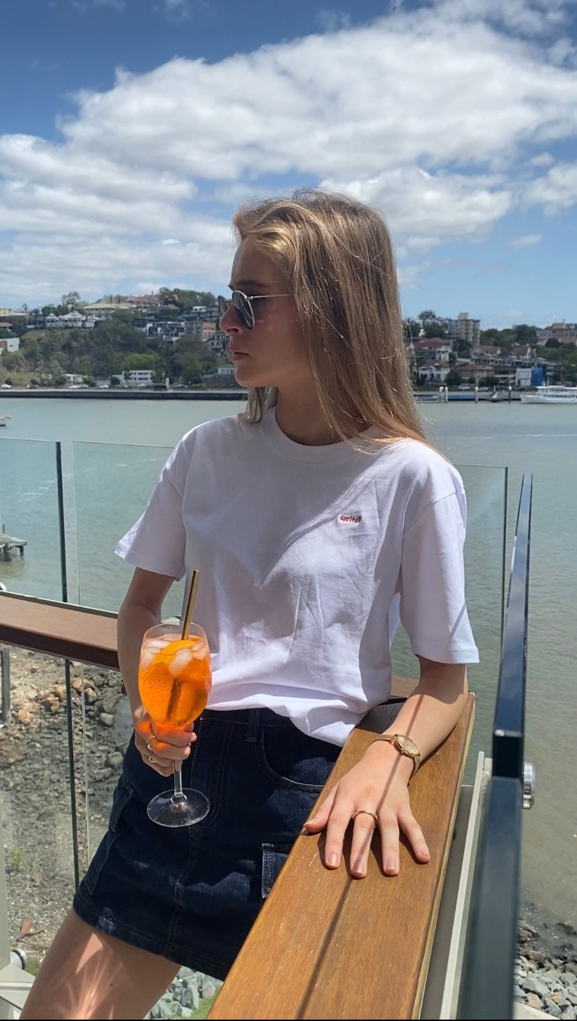 spritz? limited edition embroidered tee (crisp white)