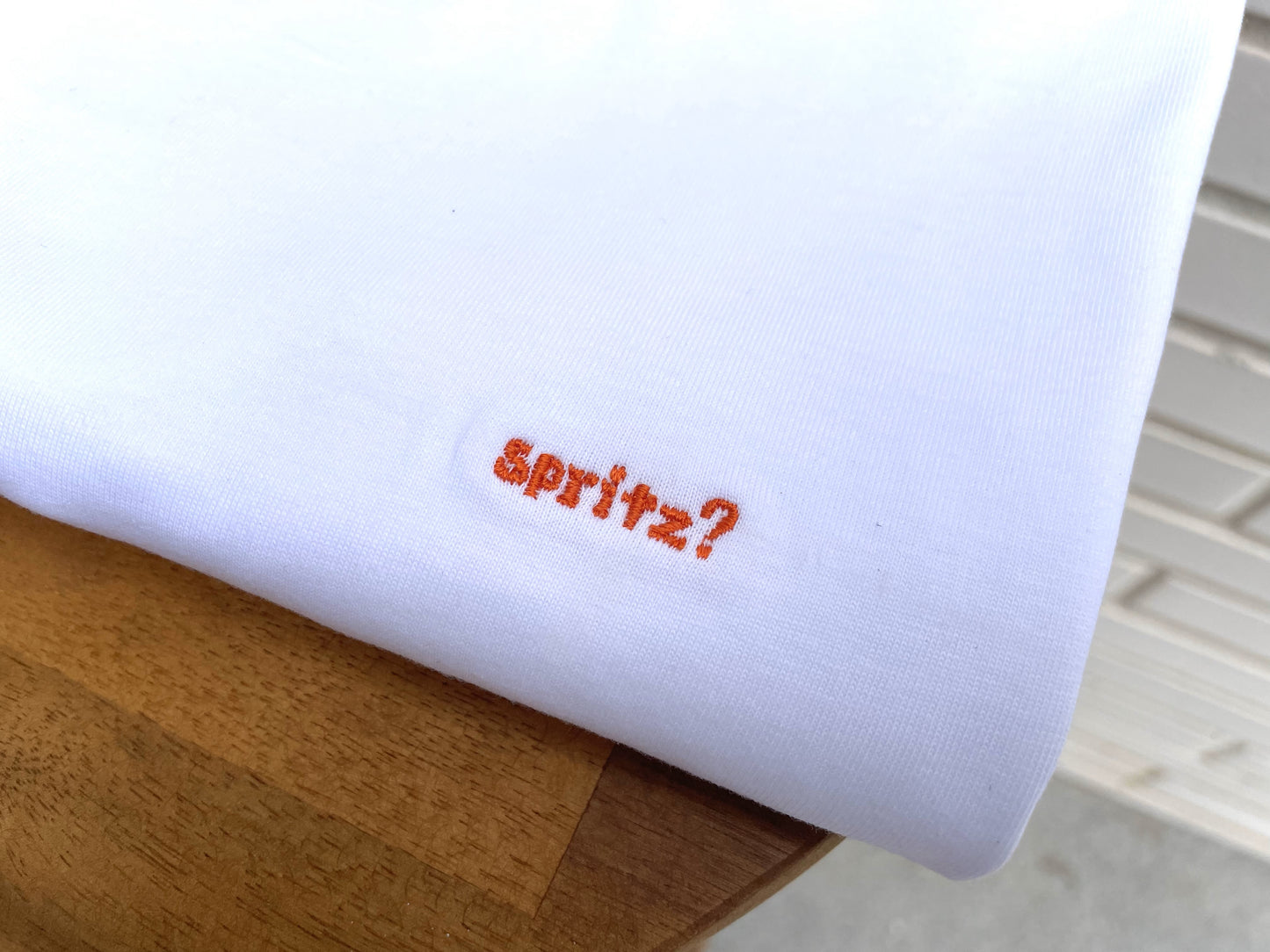 spritz? limited edition embroidered tee (crisp white)