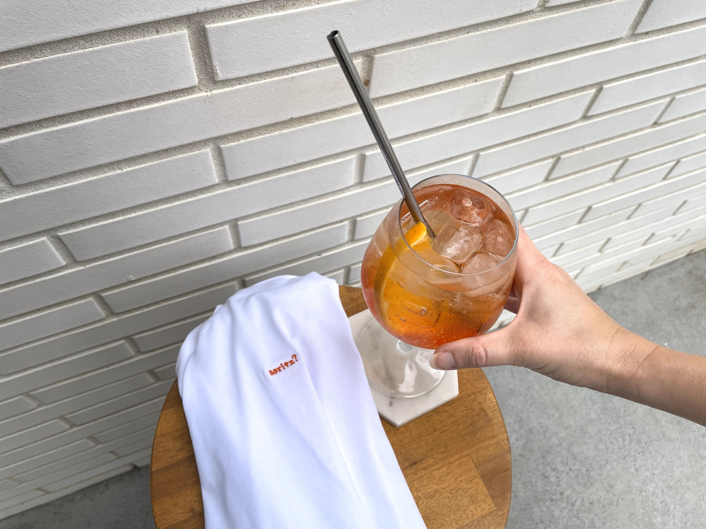 spritz? limited edition embroidered tee (crisp white)