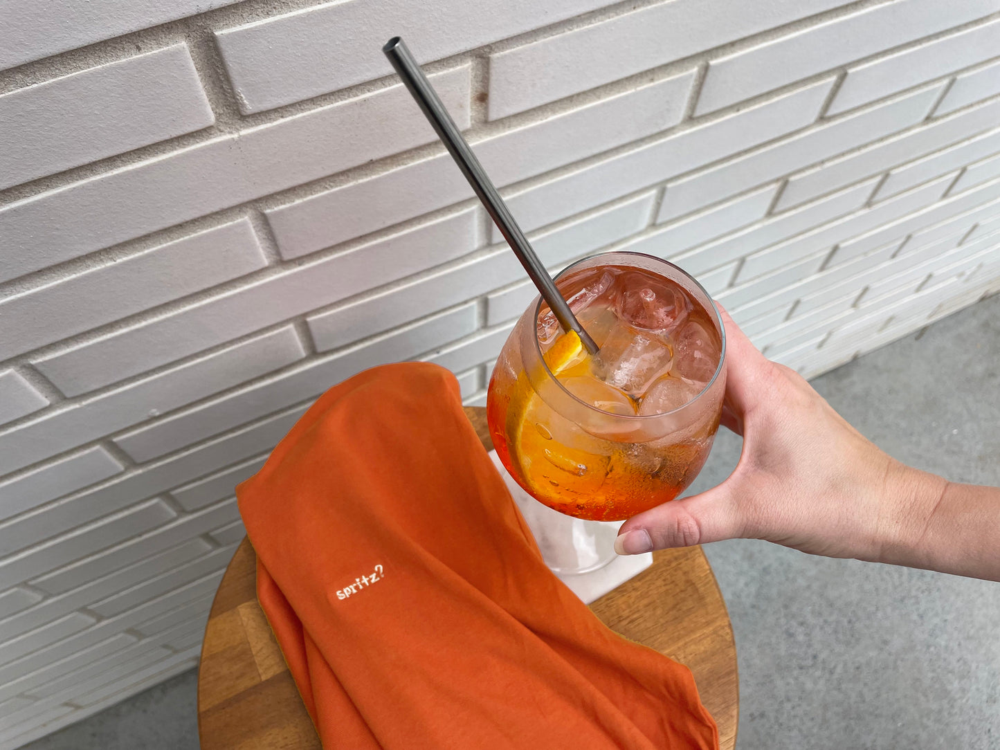 spritz? limited edition embroidered tee (burnt orange)