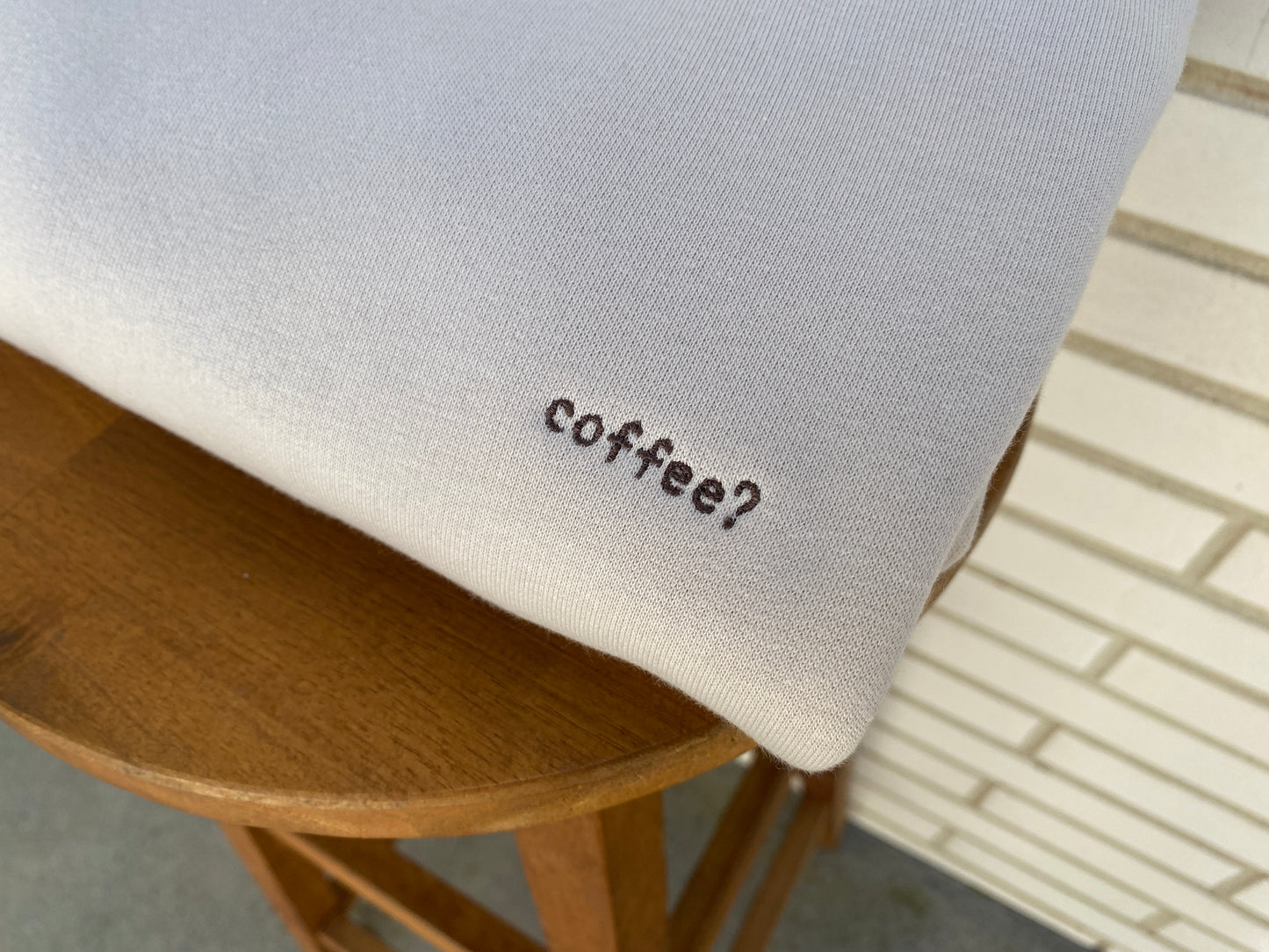coffee? embroidered jumper