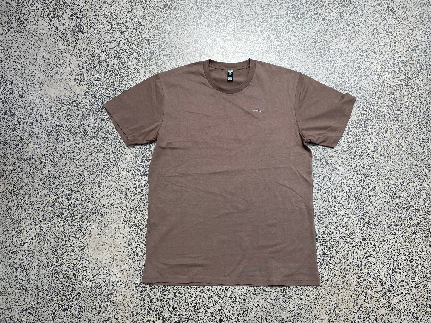 coffee? embroidered tee (cacao)